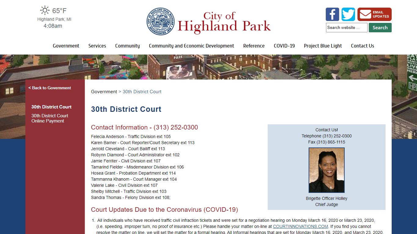 Highland Park, MI - 30th District Court