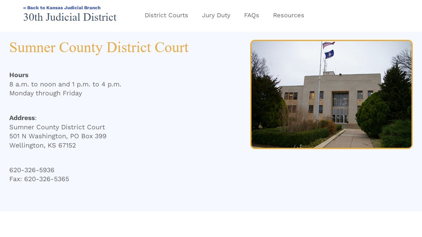 30th Judicial District - Sumner County District Court - kscourts.org